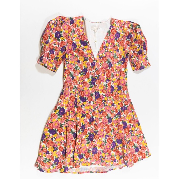 New Wayf Giada Puff Sleeve Floral Print 